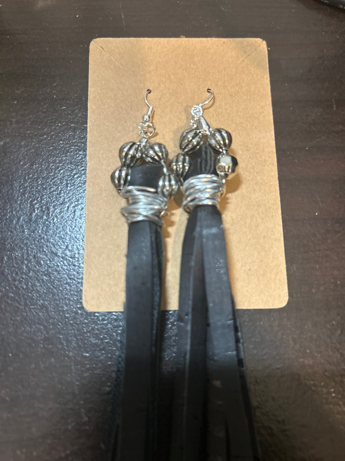 Silver faux earrings